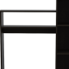 40" Black Wood Writing Desk and Bookshelf Set