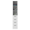 12" White Wood Freestanding Bathroom Vanity And Four Drawers
