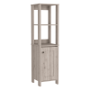 16" Light Gray Wood Freestanding Single Door Bathroom Vanity