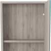 18" Light Gray Wood Floating Single Door Bathroom Vanity And Medicine Cabinet With Mirror