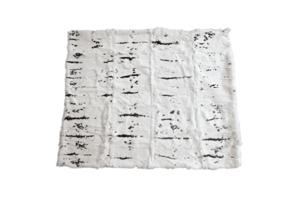 50" X 60" Black And White Rabbit Fur Plush Throw Blanket