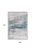 9' X 13' Blue and Gray Abstract Non Skid Area Rug
