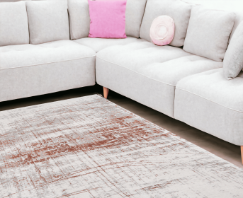 8' X 11' Gray and Yellow Abstract Non Skid Area Rug