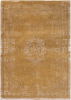 8' X 11' Orange and White Medallion Non Skid Area Rug