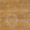 8' X 11' Orange and White Medallion Non Skid Area Rug