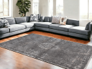 8' X 11' Gray Medallion Non Skid Area Rug