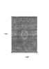 9' X 13' Gray Medallion Non Skid Area Rug