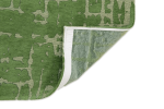 9' X 13' Green Abstract Non Skid Area Rug