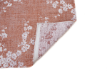 8' X 11' Red and White Oriental Non Skid Area Rug
