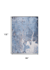 8' X 11' Blue and Black Abstract Non Skid Area Rug