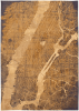 8' X 11' Yellow Abstract Non Skid Area Rug