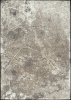 8' Gray and White Round Abstract Non Skid Area Rug
