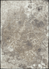 8' Gray and White Round Abstract Non Skid Area Rug