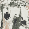 8' X 11' Gray and Orange Abstract Non Skid Area Rug