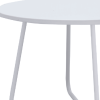 28" White Wood And Metal Round Cross Legs Coffee Table