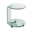 Clear Glass Round End Table With Shelf
