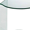 Clear Glass Round End Table With Shelf