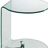 Clear Glass Round End Table With Shelf