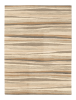 9' X 12' Beige and Brown Wool Abstract Stripe Hand Loomed Area Rug