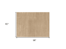 5' X 8' Beige Wool Abstract Hand Loomed Area Rug