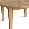 35" Natural Rounded Solid Wood Outdoor Coffee Table
