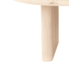 54" Natural Solid Wood Oval Solid Coffee Table