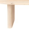 54" Natural Solid Wood Oval Solid Coffee Table