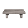 33" Gray Solid Wood Outdoor Coffee Table