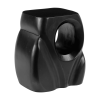 16" Black Solid Wood Abstract Figurine End Table