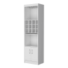 71" White Wood Bar Cabinet With Two Doors
