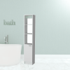 13" White Wood Freestanding Single Door Bathroom Vanity