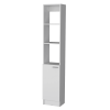 13" White Wood Freestanding Single Door Bathroom Vanity