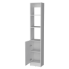 13" White Wood Freestanding Single Door Bathroom Vanity