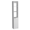 13" White Wood Freestanding Single Door Bathroom Vanity