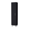 71" Black Wood Pantry Or Storage Cabinet