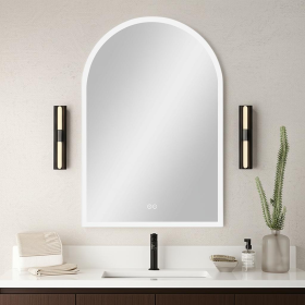 38" Clear Arch Unframed LED Lighted Bathroom Vanity Mirror
