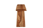 60" Brown Solid Wood Double Pedestal Live Edge Console Table
