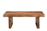 51" Brown Solid Wood Live Edge Coffee Table