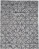 10' X 14' Gray Wool Geometric Hand Knotted Area Rug