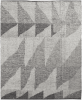 12' X 15' Gray and Ivory Wool Geometric Hand Knotted Area Rug