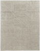 8' X 12' Tan and Ivory Wool Hand Knotted Area Rug