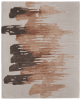 8' X 10' Tan Brown and Orange Abstract Hand Tufted Area Rug