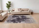 8' X 10' Blue and Ivory Abstract Hand Tufted Area Rug