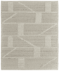 8' X 10' Tan and Ivory Wool Geometric Hand Woven Area Rug