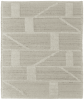 8' X 10' Tan and Ivory Wool Geometric Hand Woven Area Rug