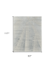 8' X 10' Blue Ivory And Silver Abstract Hand Knotted Distressed Area Rug