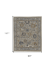 8' X 10' Gray and Brown Wool Oriental Hand Knotted Area Rug With Fringe