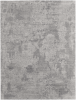 8' X 10' Gray and Silver Abstract Hand Woven Worn Faded Area Rug
