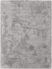 8' X 10' Gray and Silver Abstract Hand Woven Worn Faded Area Rug