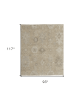 8' X 10' Tan and Ivory Wool Floral Hand Knotted Area Rug